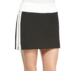 𝅺HELMUT Lange Rafter Side Zip Miniskirt in Black and White Size 10
